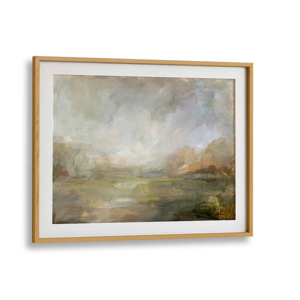 Serene Misty Morning Vista landscape painting, perfect for transforming your living space with tranquility.
