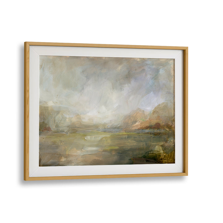 Serene Misty Morning Vista landscape painting, perfect for transforming your living space with tranquility.