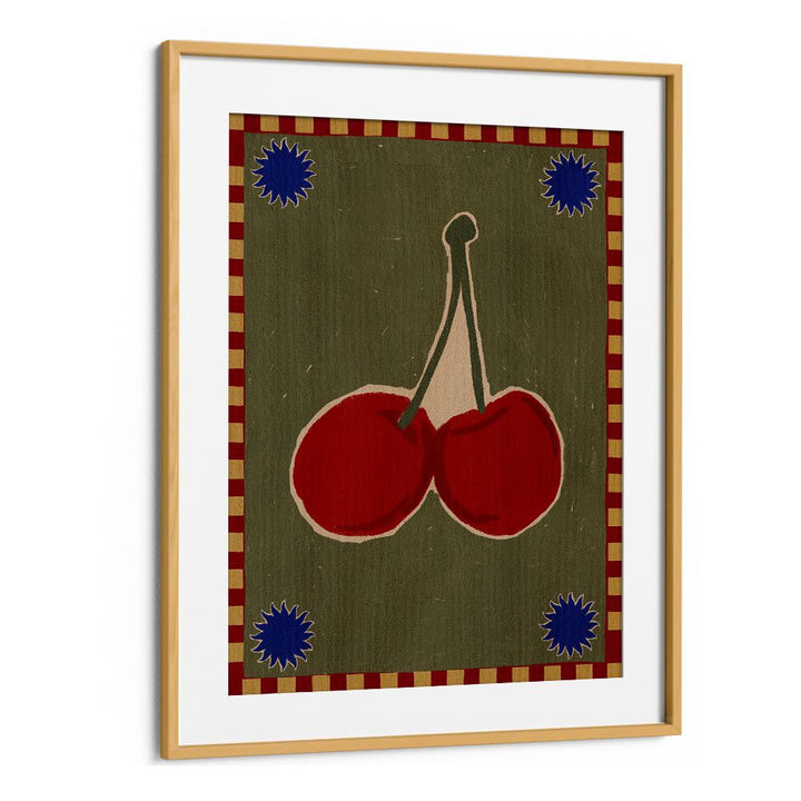 Elevate your space with the LUSH DUO, KITCHEN POSTERS showcasing vibrant cherries in a stylish frame.