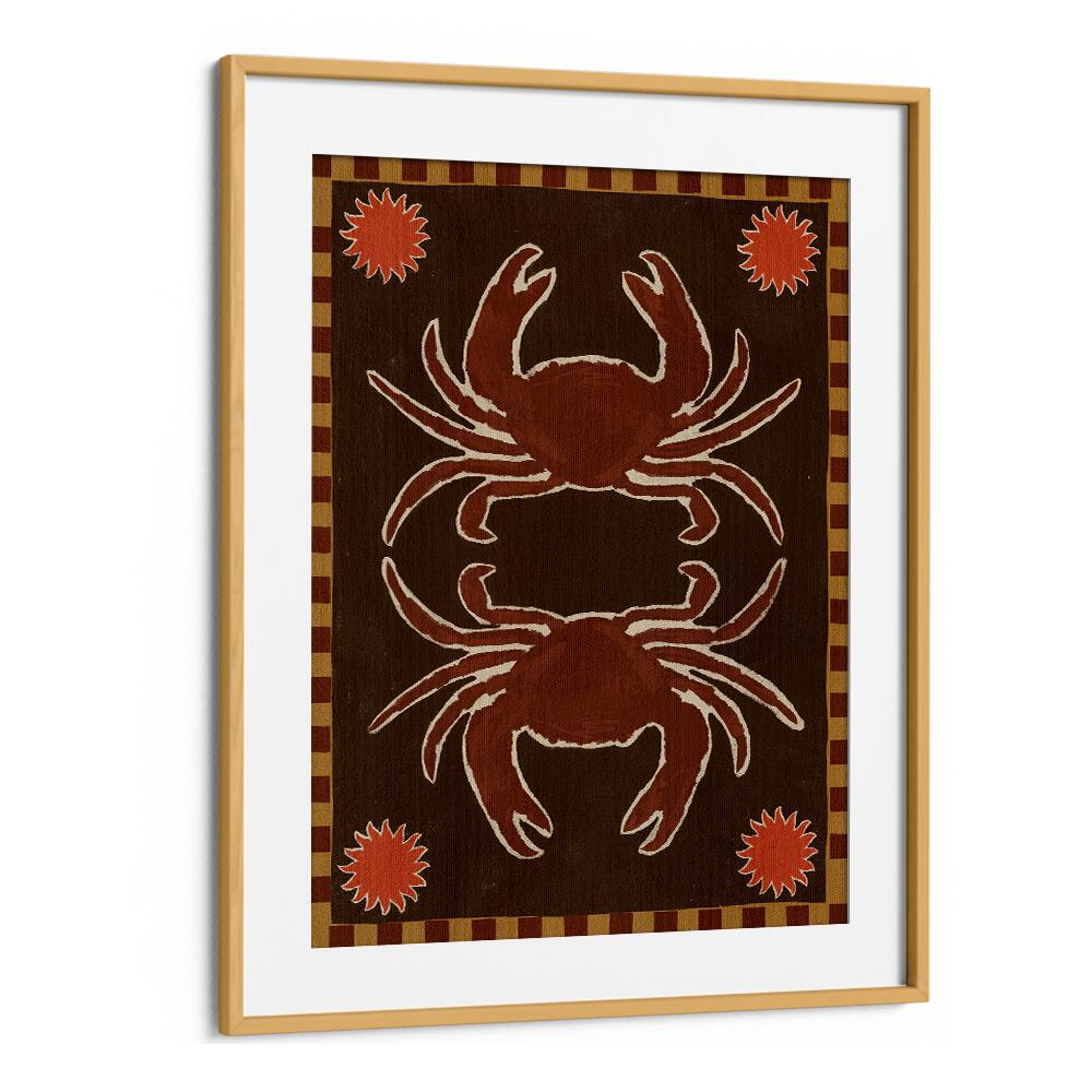 Enhance your space with the CRAB MIRROR DANCE, BAR art, a captivating focal point for any cafe or home decor.