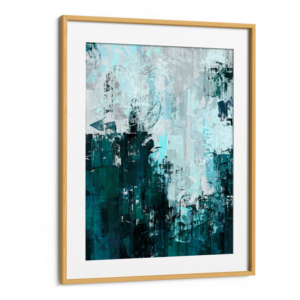 Stunning OCEAN, ABSTRACT PAINTINGS in teal and gray hues, perfect for transforming your living space.
