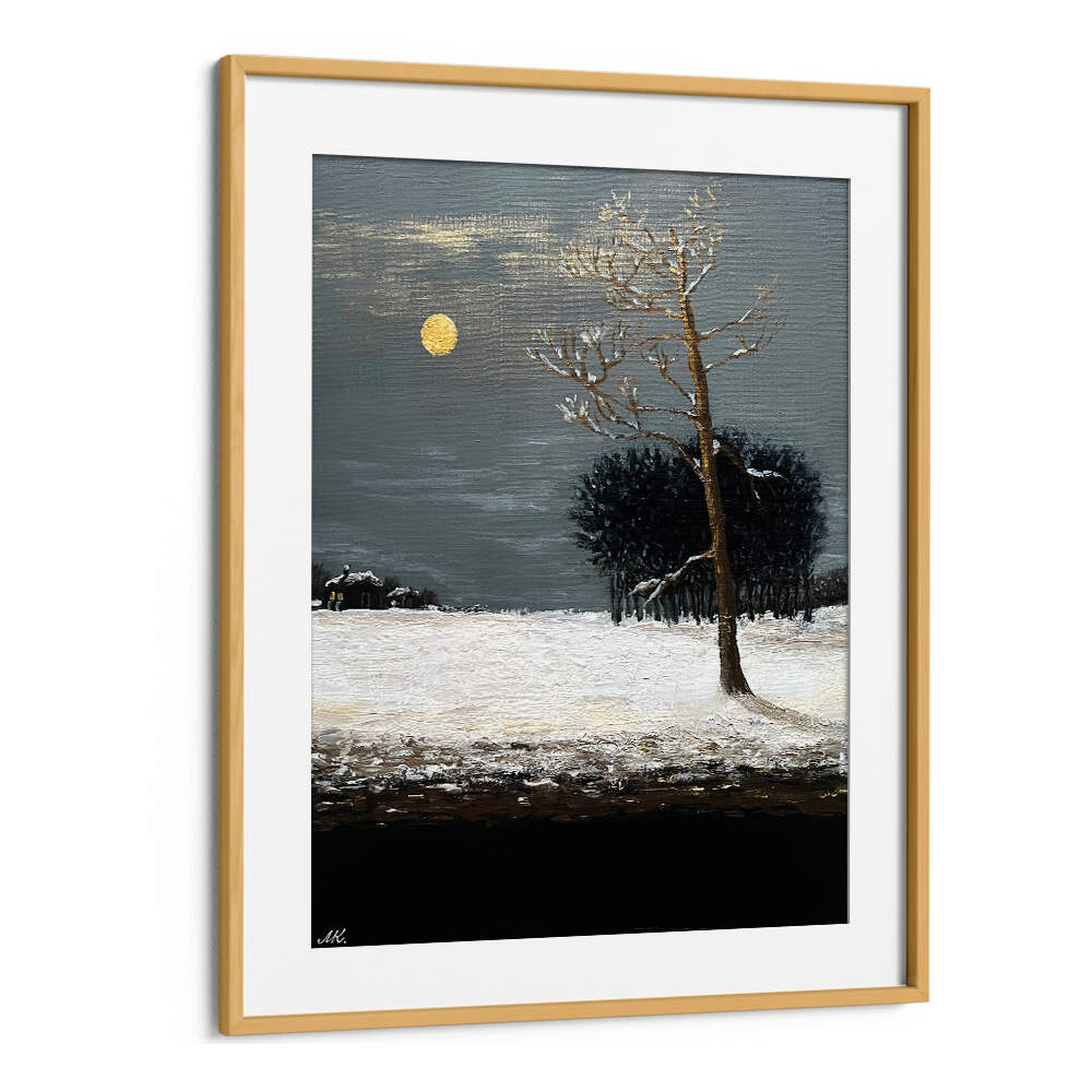 ON THE OUTSKIRTS OF A SNOWY EVENING FOREST