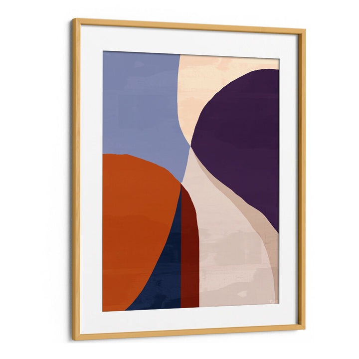 ORGANIC FORMS IN EARTHY AND BLUE TONES , ABSTRACT PAINTINGS