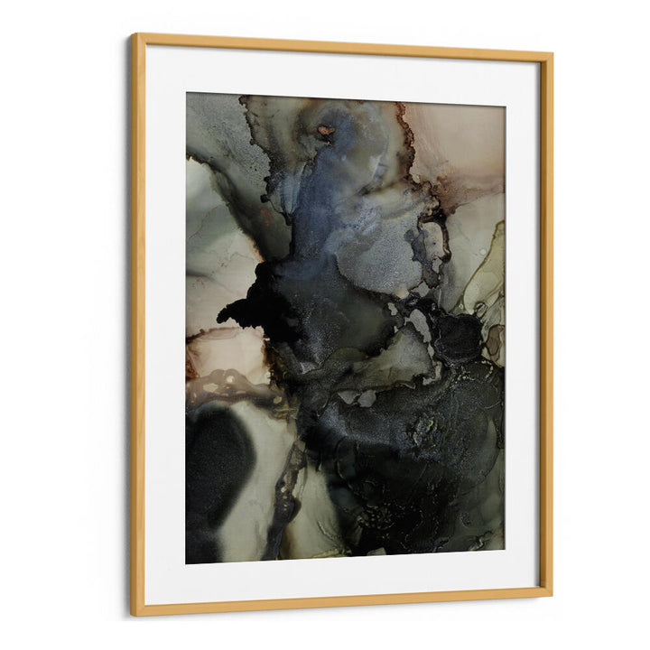 ORGANIC SHAPES WITH BLACK AND GRAY TONES , ABSTRACT PAINTINGS