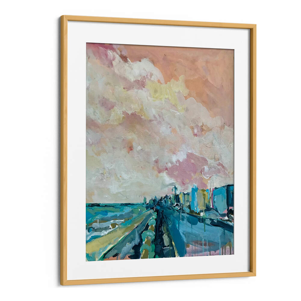 Serene Pastel Skyline Drift landscape paintings enhance your space with captivating hues and abstract beauty.