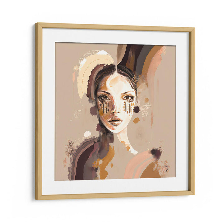PORTRAIT OF A WOMAN WITH A SERENE EXPRESSION , PORTRAITS & FIGURATIVE ILLUSTRATIONS