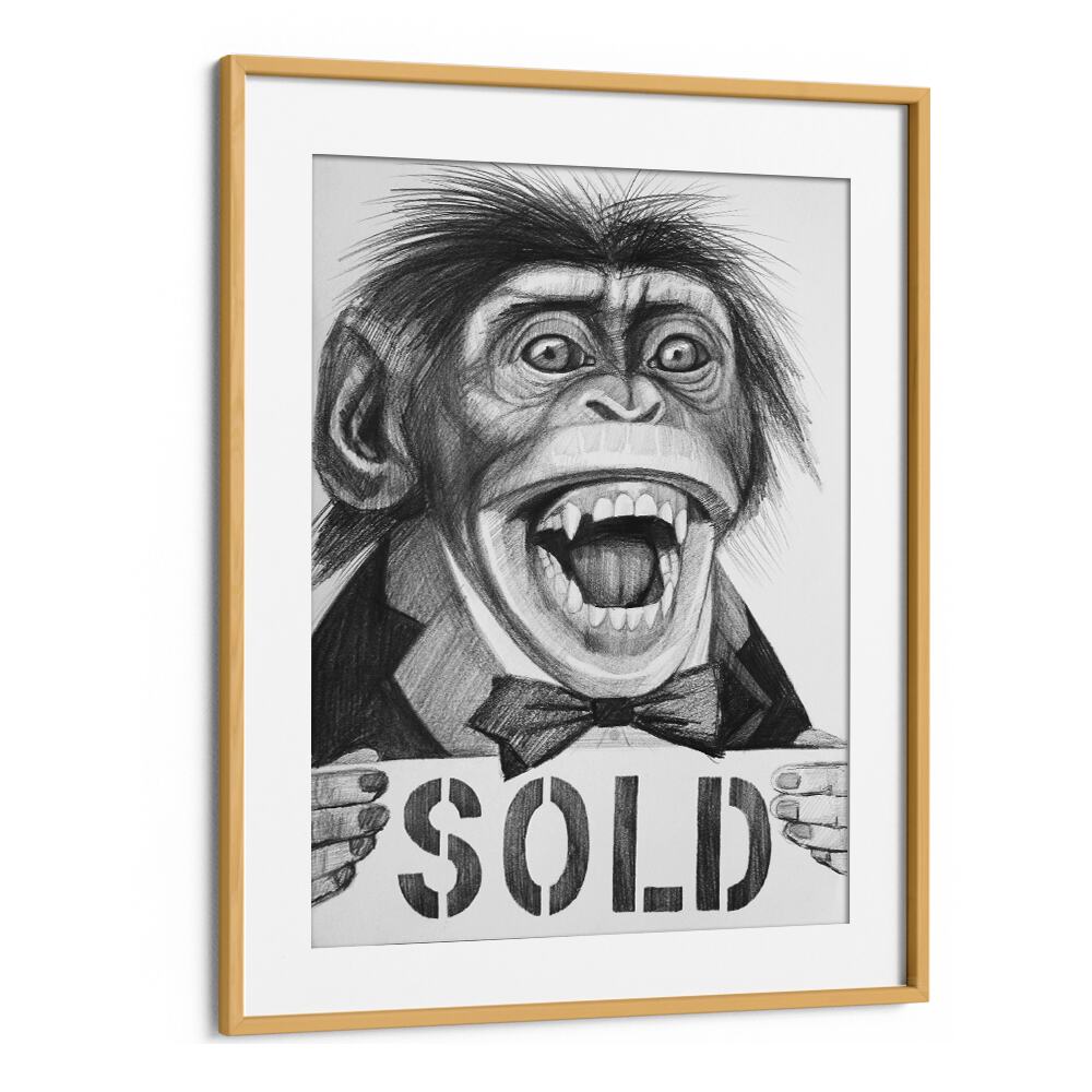 PRIMAL AUCTIONEER, COMIC POSTERS showcase unique art with a lively monkey character, perfect for collectors and enthusiasts.
