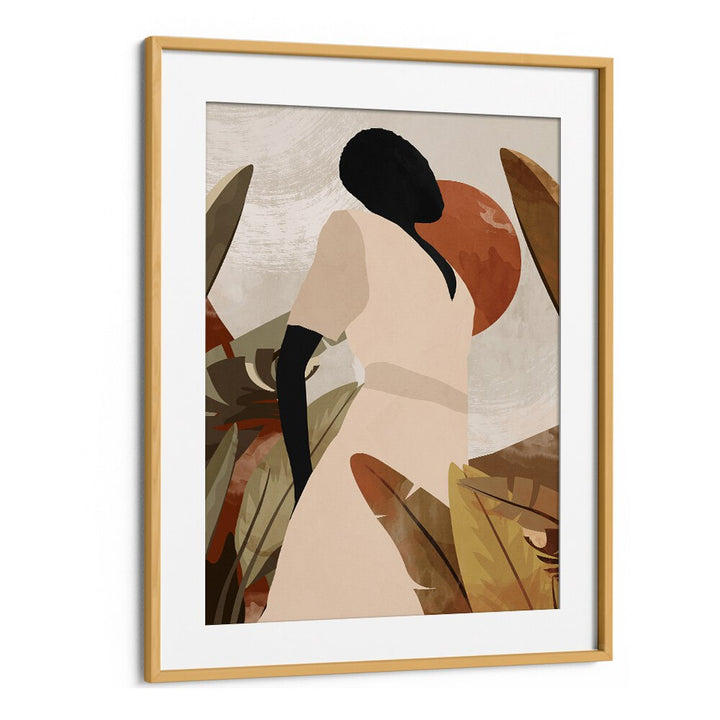 Tropical Girl, Boho Art Paintings showcase vibrant abstract art, perfect for enhancing your bohemian decor.
