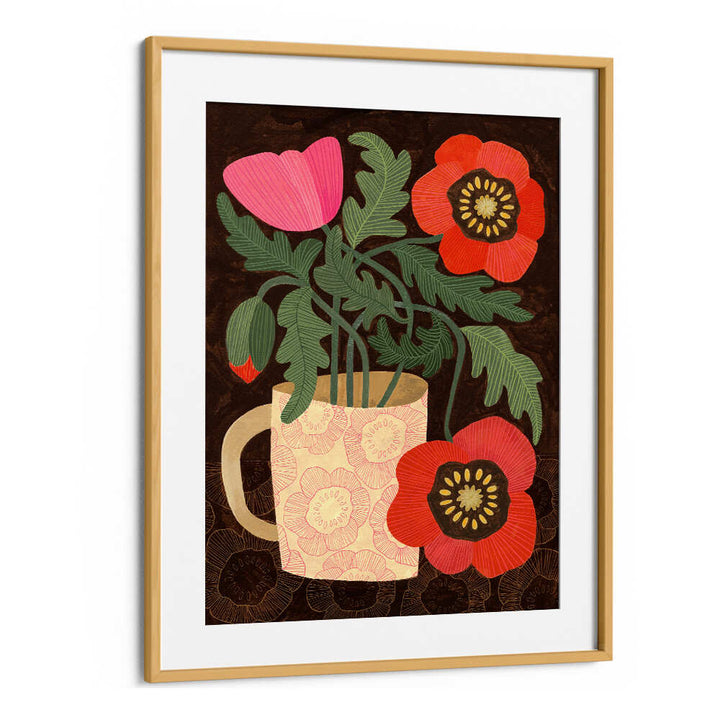 RED POPPIES IN A MUG