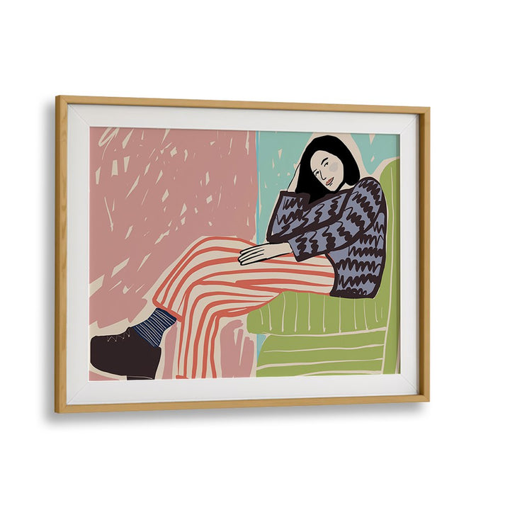 RELAXED WOMAN SITTING