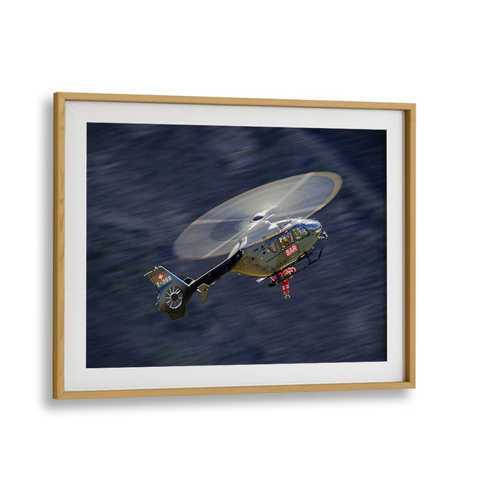 Dynamic helicopter in action, showcasing the thrill of adventure in RESCUE ME, PHOTOGRAPHY PRINTS from Oakwood Mount.