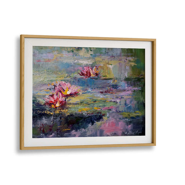 SACRED POND , FLORAL FLOWER PAINTINGS