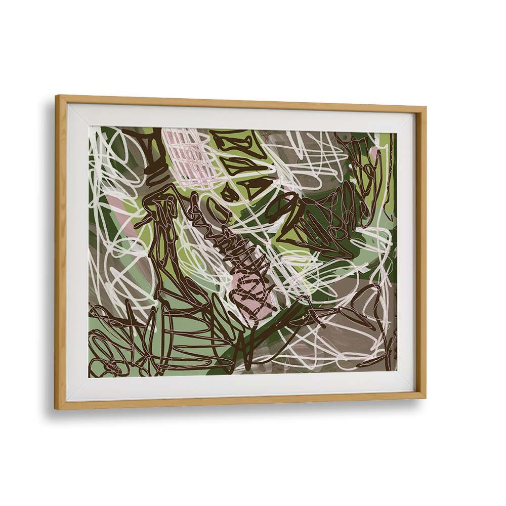 SCRIBBLED GREEN ABSTRACT