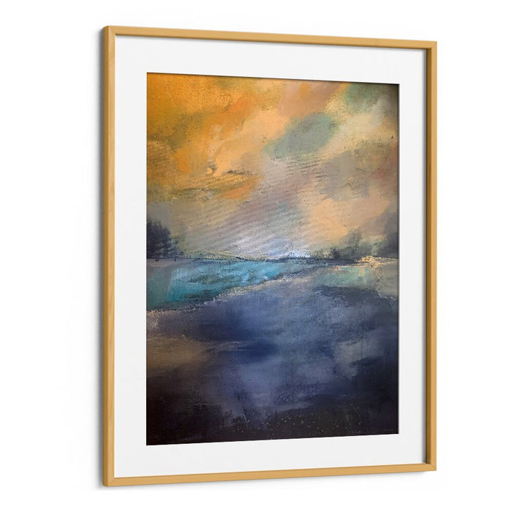 Abstract SEA AND SKY LANDSCAPE, LANDSCAPE PAINTINGS featuring vibrant colors, perfect for enhancing home decor.