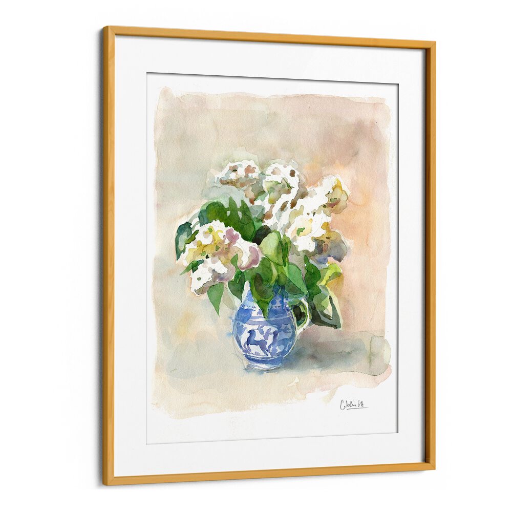Elegant WHITE LILACS IN A VASE, FLORAL FLOWER PAINTINGS perfect for enhancing your home decor with charm.