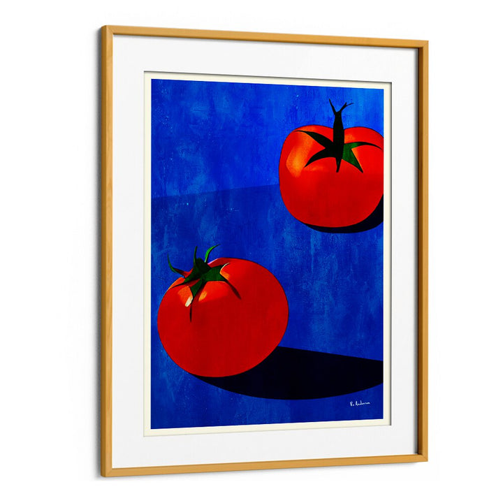 Charming DEUX TOMATES Kitchen Posters featuring vibrant red tomatoes, perfect for brightening your cooking space.