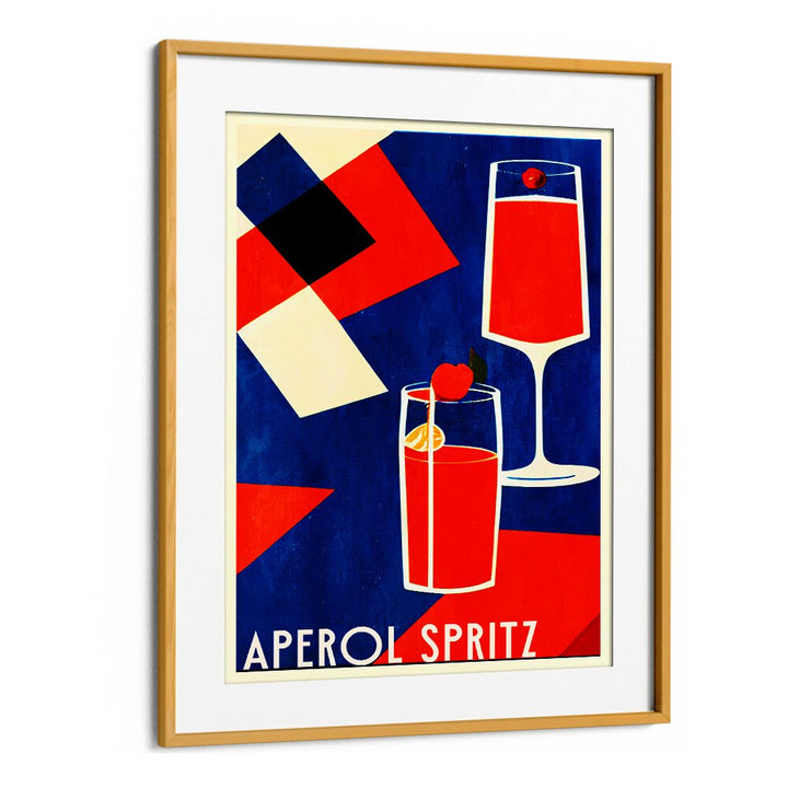 Vibrant APEROL SPRITZ, BAR art piece, perfect for enhancing your cafe or home decor with stylish flair.