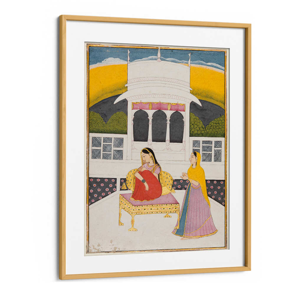 QUIET LONGING IN THE PAVILION , INDIAN ART PAINTINGS