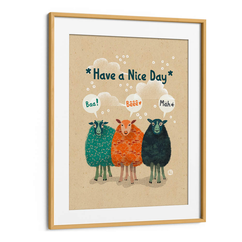 SHEEP'S CHEERFUL GREETING , KIDS ROOM PAINTINGS