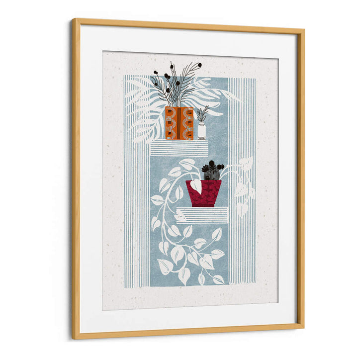 SHELVED SERENITY , FLORAL FLOWER PAINTINGS