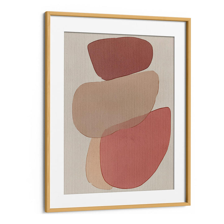 TRANSLUCENT SHAPES IN SOFT PINKS AND REDS II , BOHO ART PAINTINGS