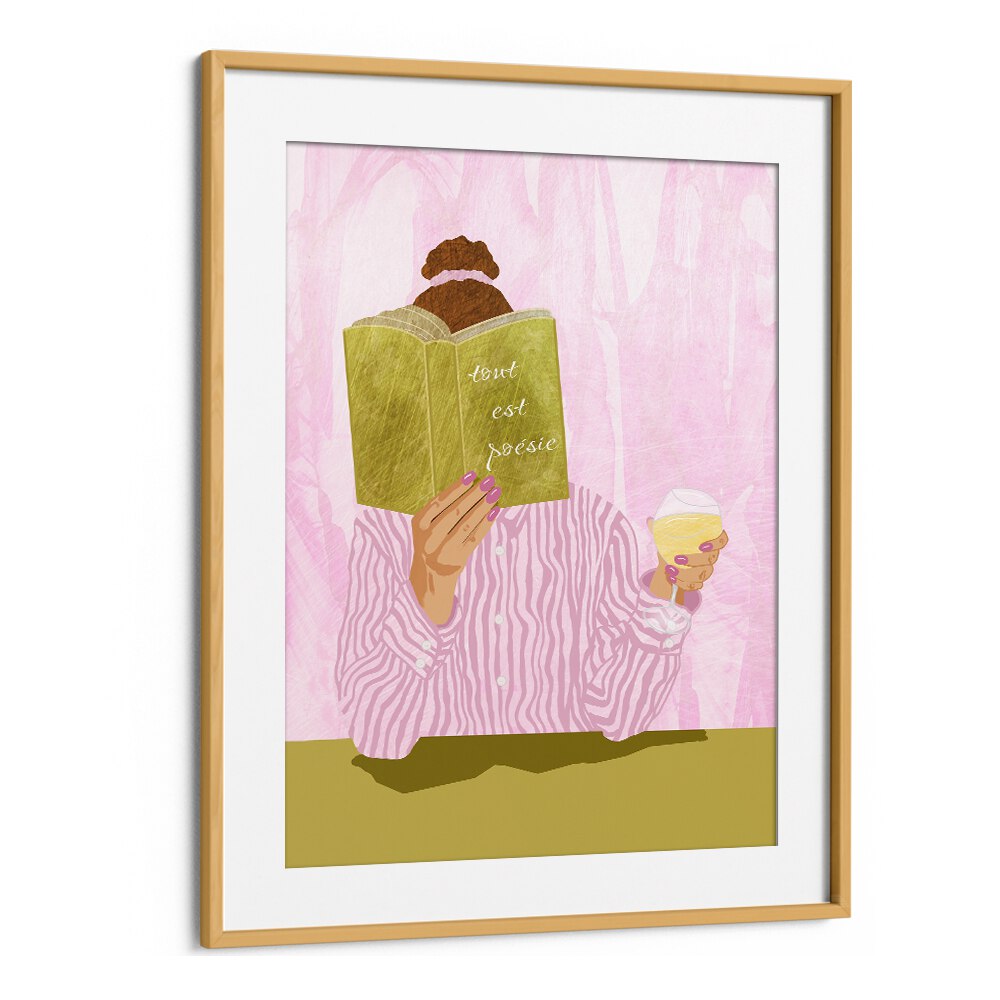 Stylish TOUT EST POESIE, FASHION POSTERS featuring a woman reading, perfect for modern home decor.