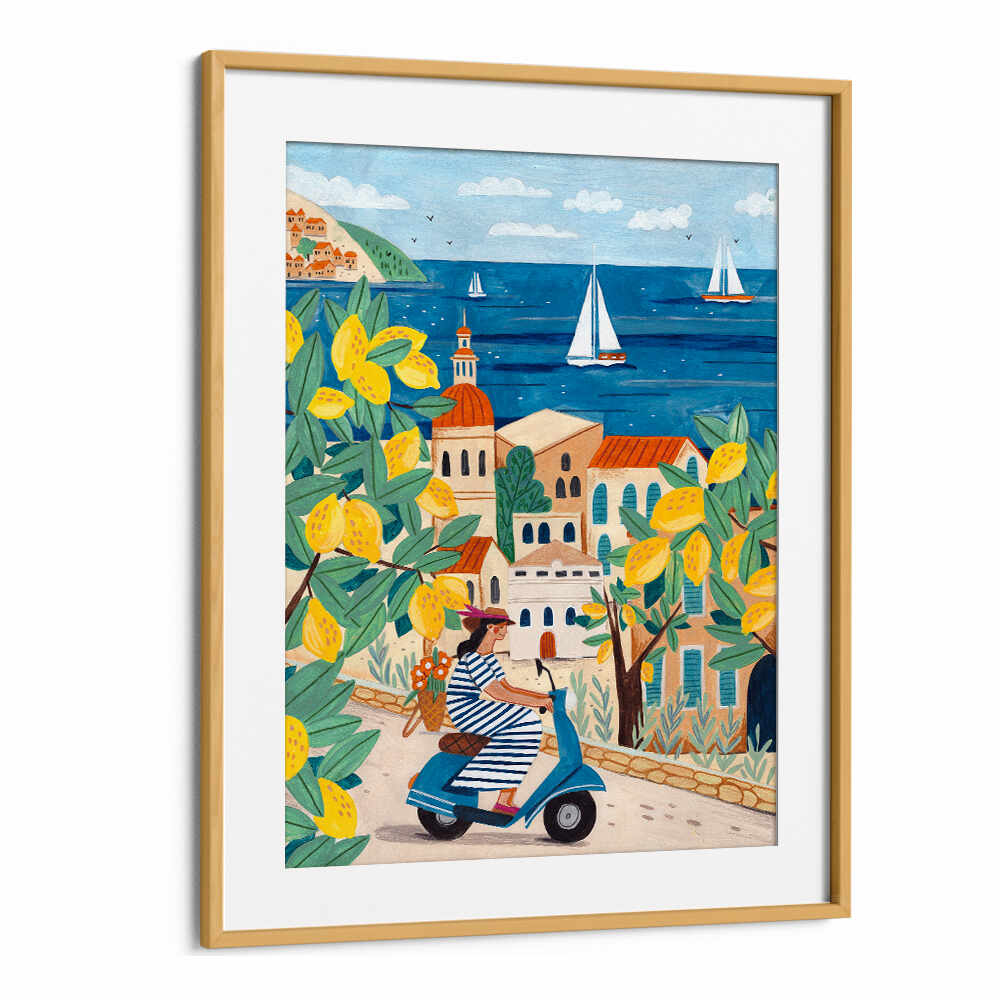 WOMAN ON THE AMALFI COAST , TRAVEL POSTERS