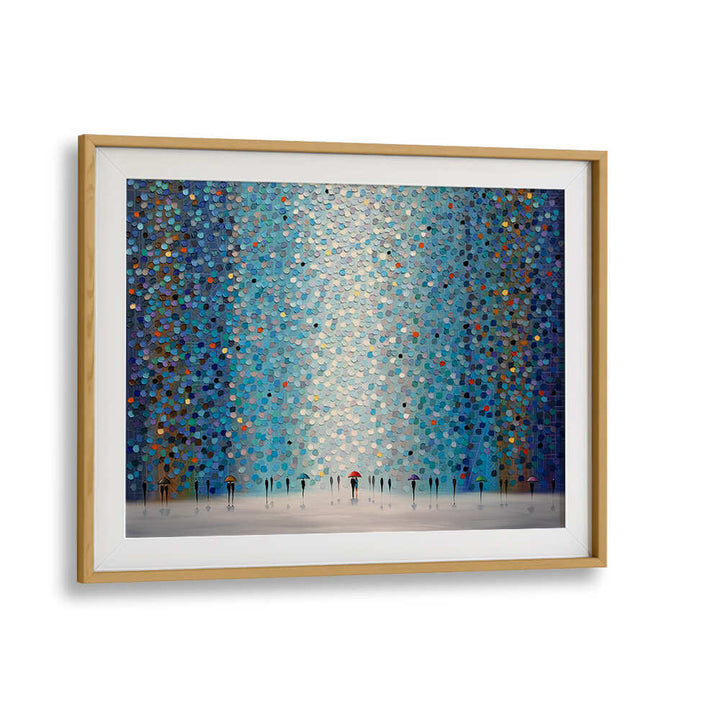 UMBRELLAS AT NIGHT , MODERN IMPRESSIONISM PAINTINGS