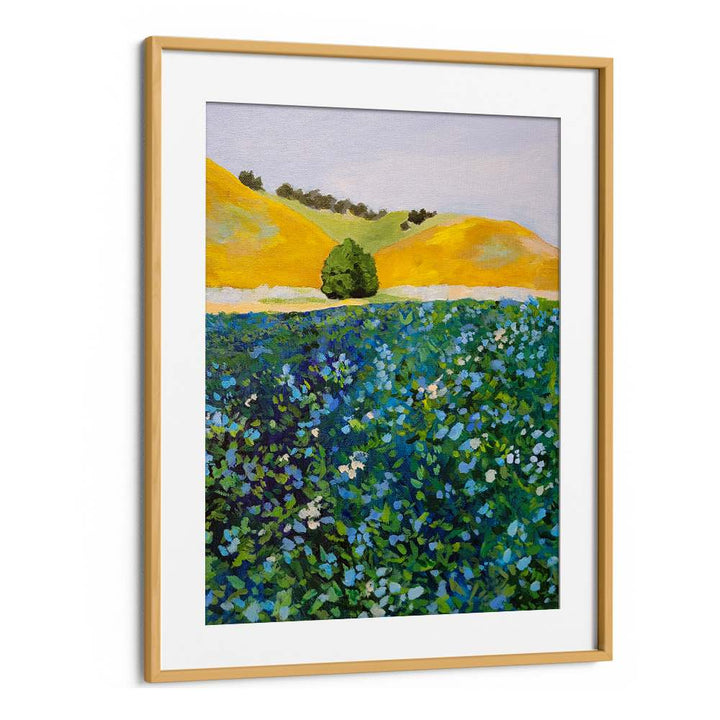 VIBRANT BLUE FLOWER FIELD