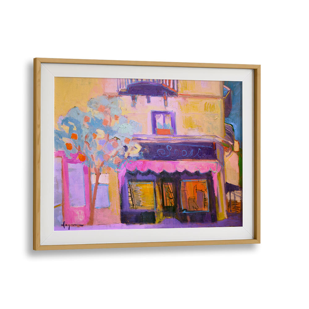 VIBRANT CAFE╠ü SCENE , LANDSCAPE PAINTINGS