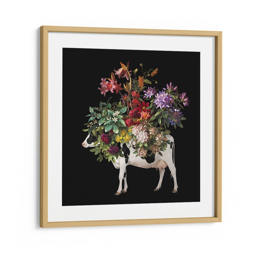 VIBRANT FLORAL COW
