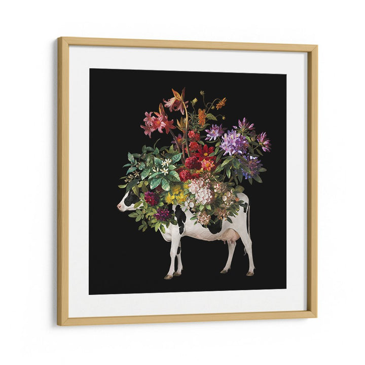 VIBRANT FLORAL COW