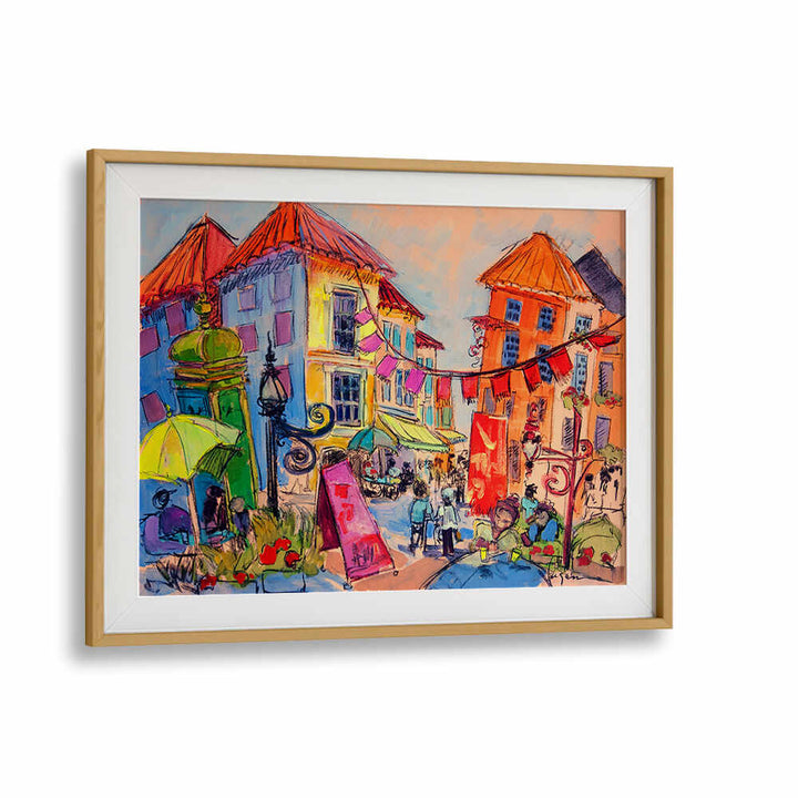 VIBRANT STREET SCENE , LANDSCAPE PAINTINGS