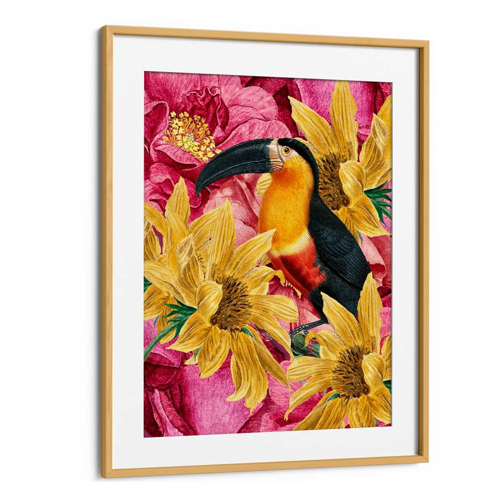 VIBRANT TOUCAN AND FLOWERS