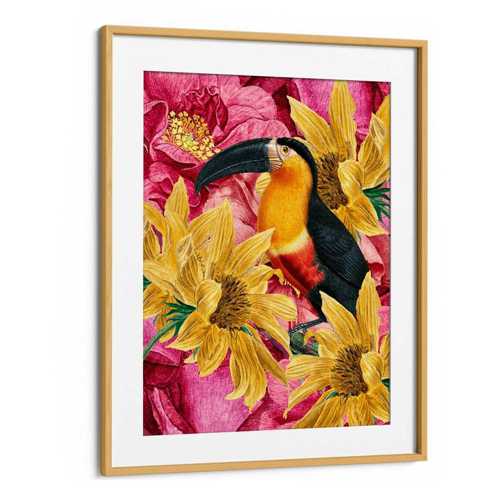 VIBRANT TOUCAN AND FLOWERS