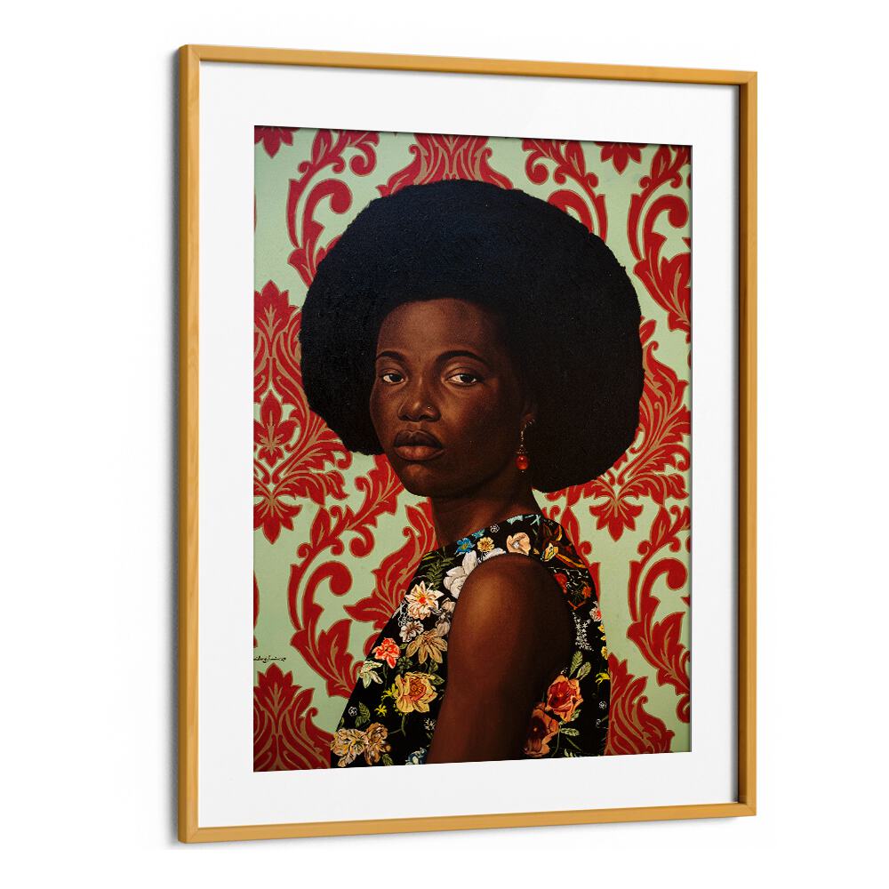 Elegant portrait showcasing VINTAGE ROYAL, AFRICAN ART PAINTINGS, blending cultural heritage with timeless beauty.