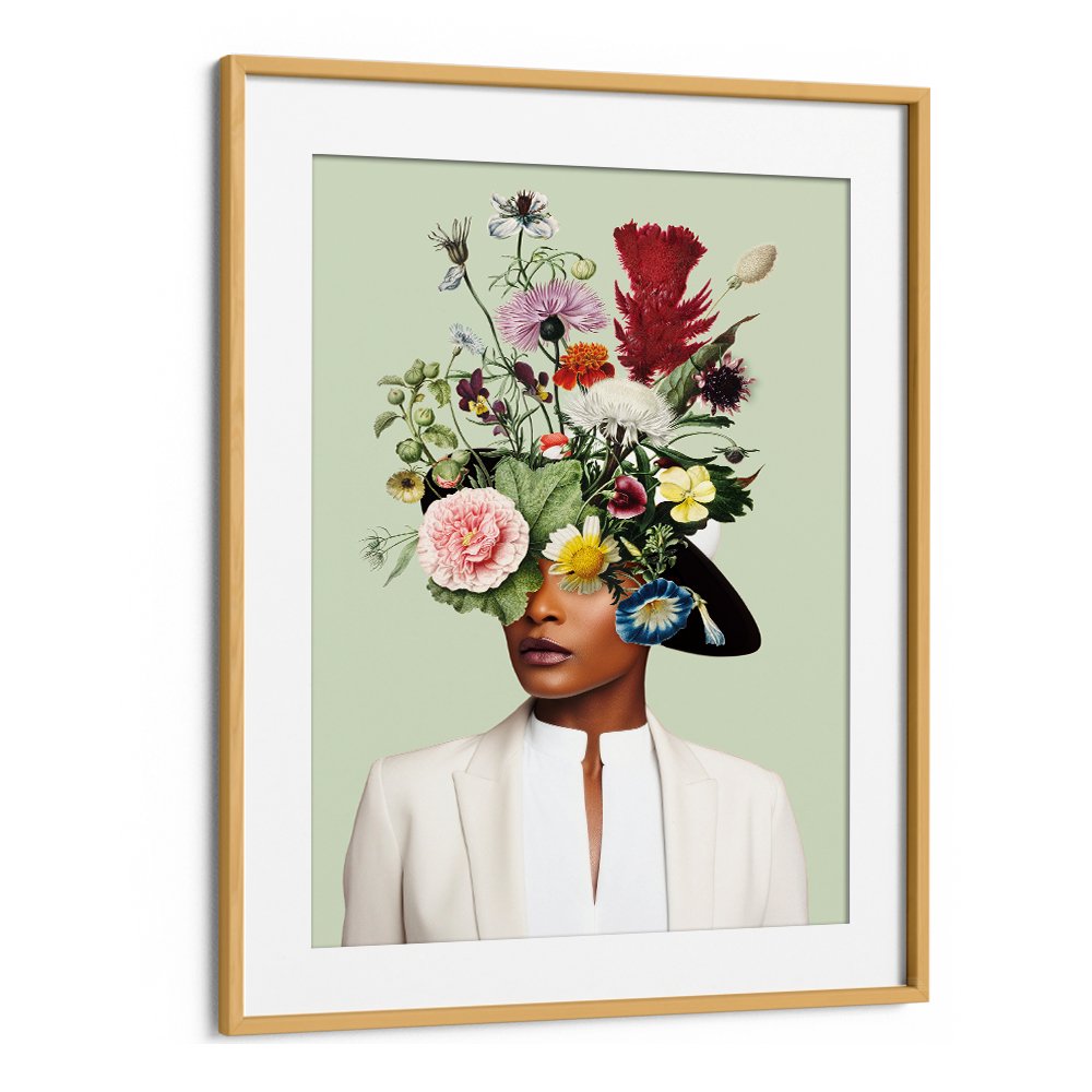 WOMAN FLORAL HEADDRESS