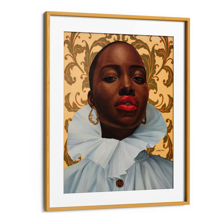 Stunning WOMAN IN BROWN, AFRICAN ART PAINTINGS showcasing cultural heritage and the elegance of African womanhood.