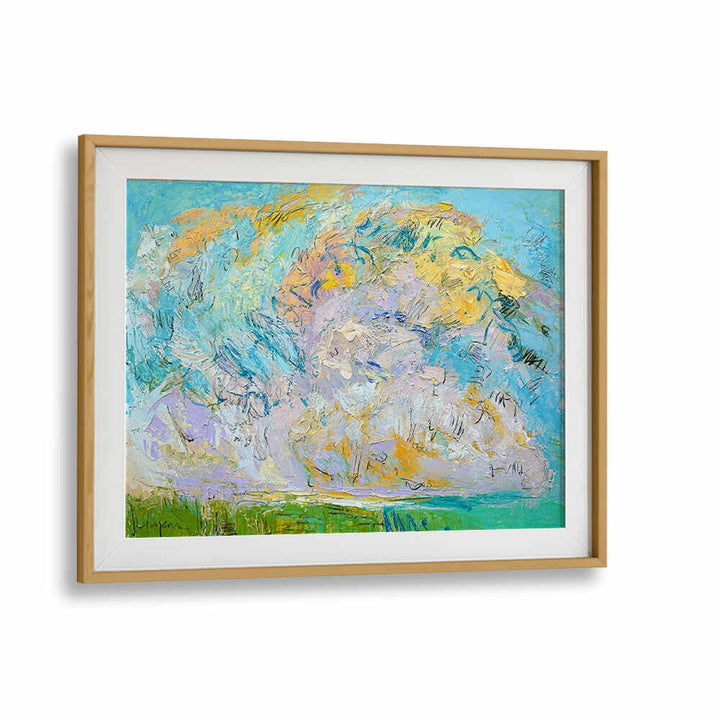 Oakwood Mount WHIMSICAL CLOUDSCAPE , LANDSCAPE PAINTINGS; dreamy textured clouds and luminous pastel horizon