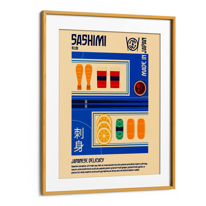 Vibrant SASHMI, BAR art piece perfect for enhancing the atmosphere of your bar or cafe with unique Japanese design.