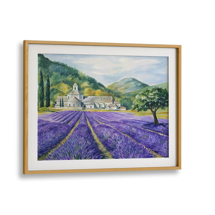 Breathtaking Lavender Field Serenity, landscape paintings capturing tranquil blooms for a peaceful ambiance.