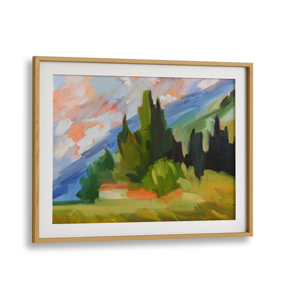 TUSCAN MOUNTAINSIDE , LANDSCAPE PAINTINGS