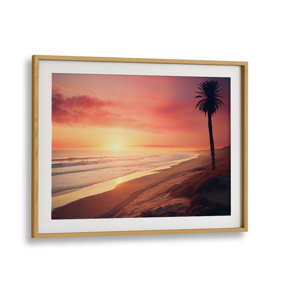 LATE SUMMER DAY, BEACH PAINTINGS capture a serene sunset at the beach, perfect for your home decor collection.