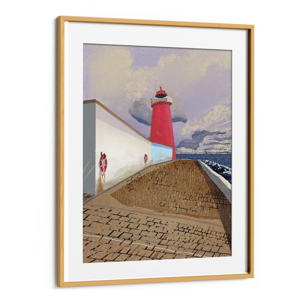 Vibrant POOLBEG LIGHTHOUSE, BEACH PAINTINGS artwork showcasing a stunning coastal scene with bold colors and textures.