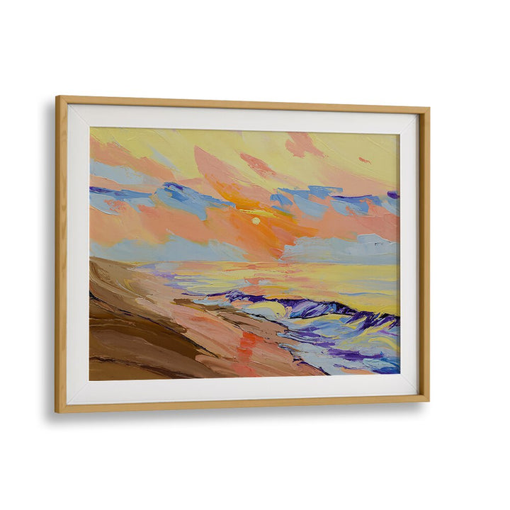 SUNSET AT THE BEACH , BEACH PAINTINGS