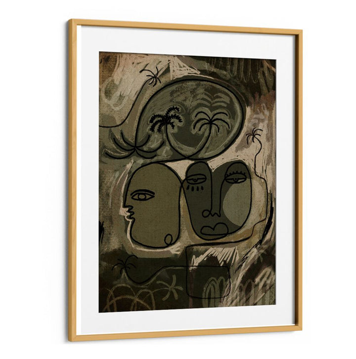 UNWIND ALONG THE PALM PATH , BOHO ART PAINTINGS