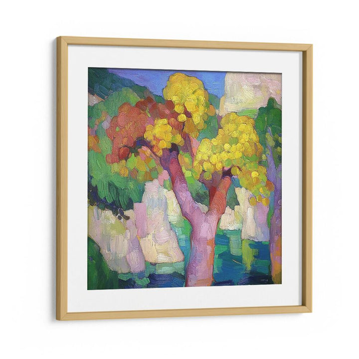 Vibrant COLOURFUL TREES OF MALLORCA artwork, perfect for enhancing your home decor with Mallorca's charm.