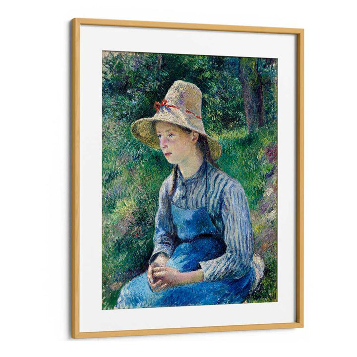 PEASANT GIRL WITH A STRAW HAT (1881)  , VINTAGE PAINTINGS