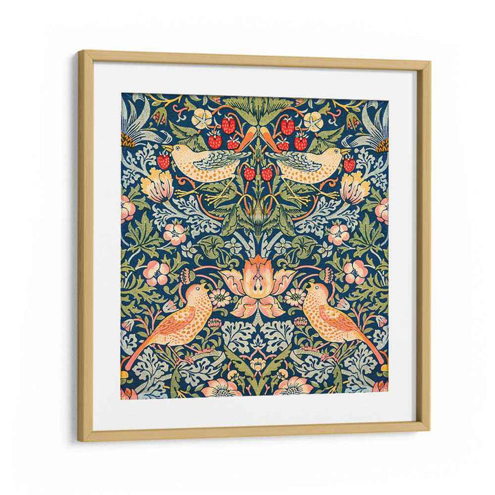 STRAWBERRY THIEF PATTERN (1883) , WILLIAM MORRIS PAINTINGS , ARTWORKS BY WILLIAM MORRIS