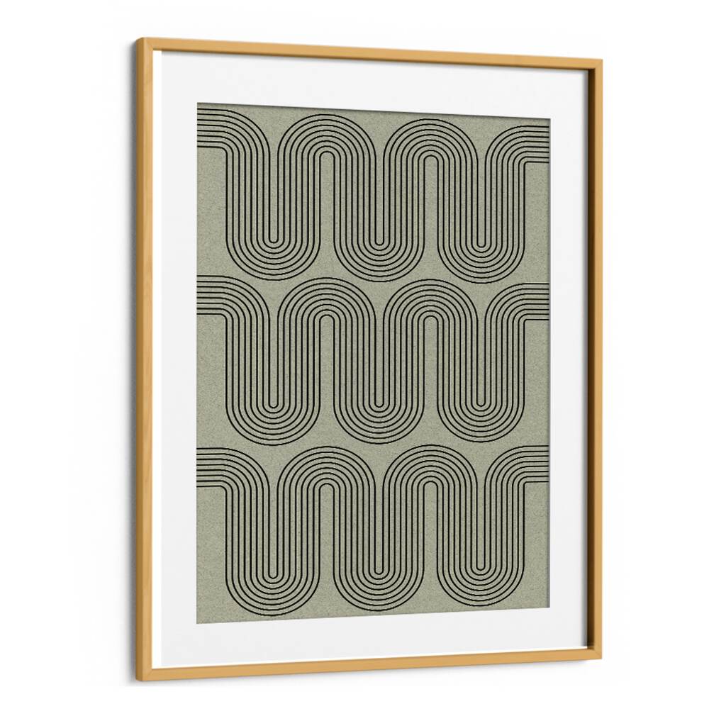Stylish MODERN WAVES NO.II, GEOMETRIC ART PRINTS, showcasing vibrant lines, perfect for enhancing any creative space.
